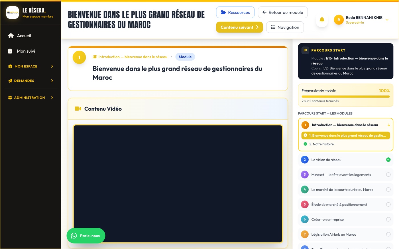Une page de cours