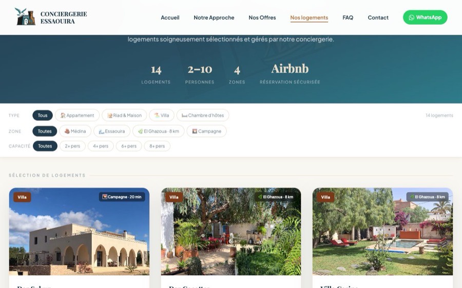 Le site web d'un membre du réseau